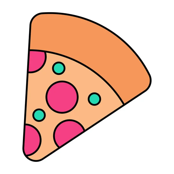 Editable Design Icon Pizza Slice — Stock Vector