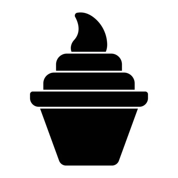 Yummy Icon Ice Cream Cup — Stockvektor