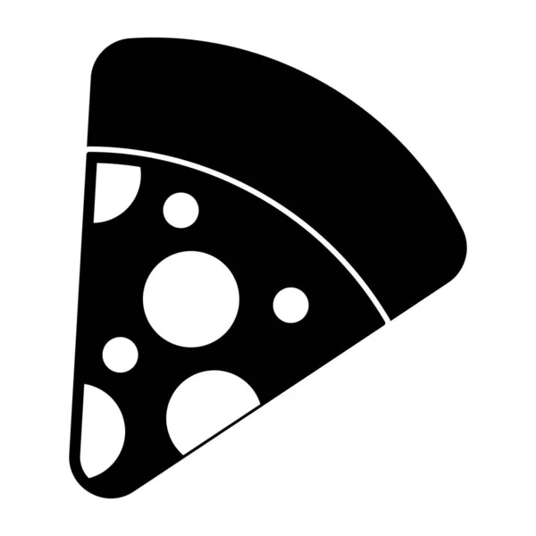 Edytowalna Ikona Projektu Plasterka Pizzy — Wektor stockowy