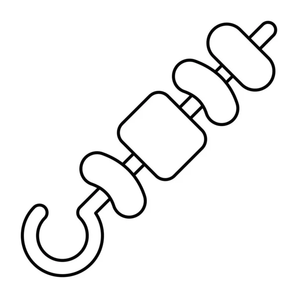 Bbq串のユニークなデザインアイコン — ストックベクタ