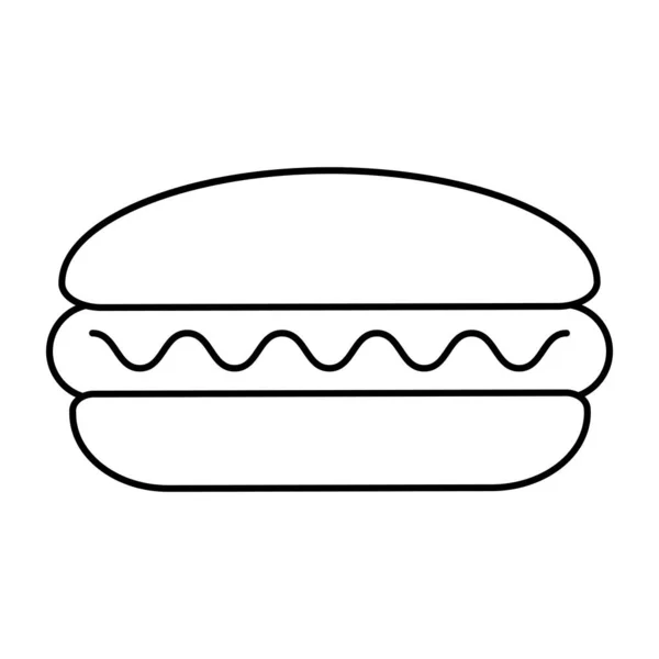 Modern Design Icon Hotdog Burger — Stockvektor