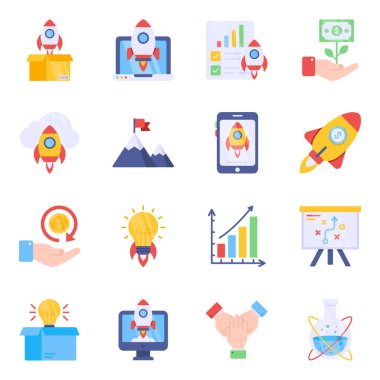 Başlangıç Düz Simgelerinin Paketi