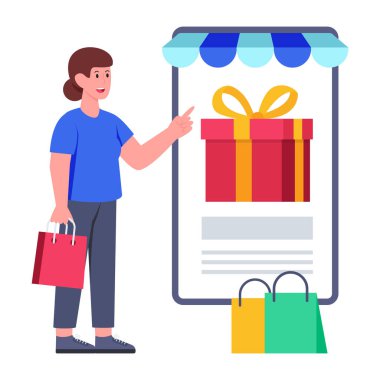Çevrimiçi alışveriş için son moda vektör tasarımı