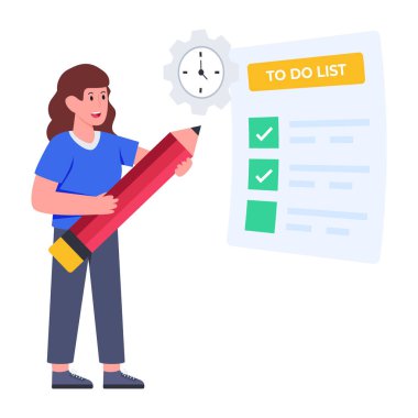 Yapılacaklar listesinin moda vektör tasarımı 