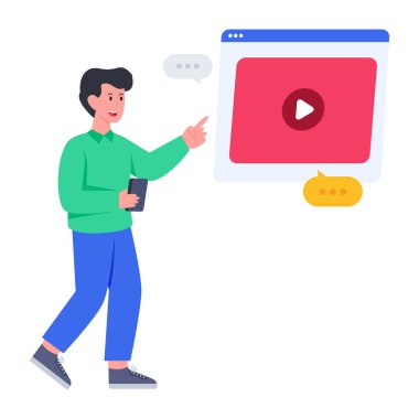 Video sınıfının benzersiz tasarım çizimi