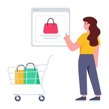 Çevrimiçi alışveriş için son moda vektör tasarımı
