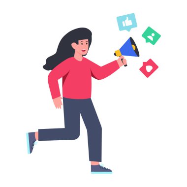 Sosyal medya pazarlamasının düzenlenebilir tasarım çizimi