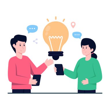 Yaratıcı iletişimin eşsiz tasarım çizimi