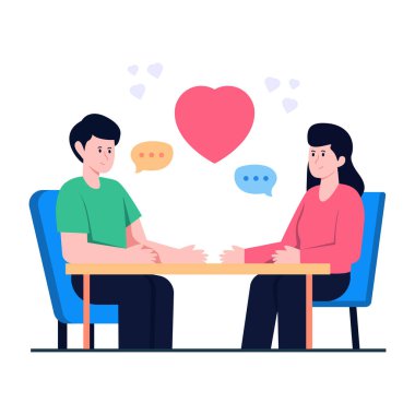 Romantik çiftin simge tasarımı