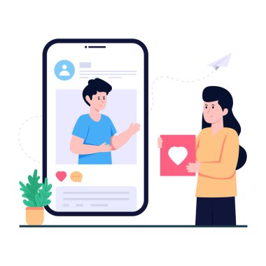 Mobil romantik sohbetin mükemmel tasarım simgesi