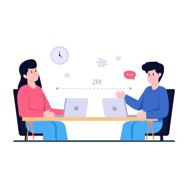 Modern tasarım iletişim illüstrasyonu