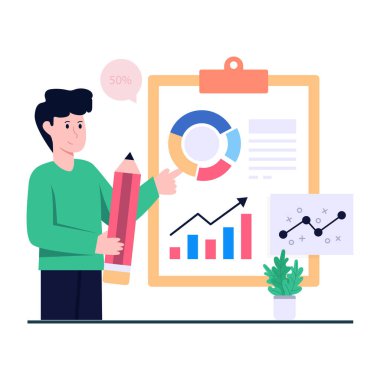 Web istatistiklerinin trend vektör tasarımı