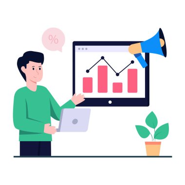 Web istatistiklerinin trend vektör tasarımı