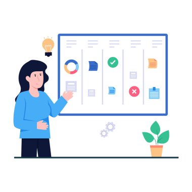 Ticari görev planlamasının modern tasarım çizimi