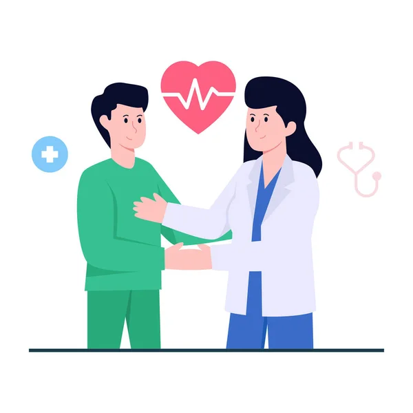 Bewerkbaar Ontwerp Illustratie Van Cardiale Consultant — Stockvector