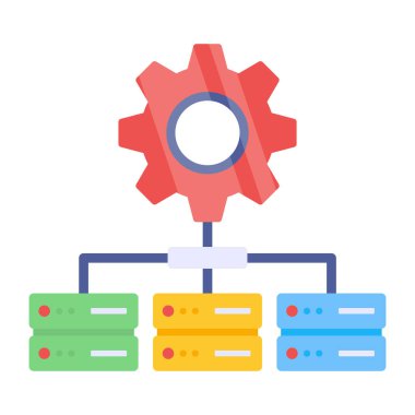 Sunucu yönetiminin trend vektör tasarımı