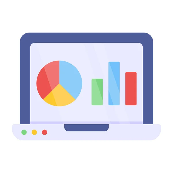 Icono Diseño Moderno Análisis Datos Línea — Archivo Imágenes Vectoriales