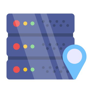 Sunucu konumunun mükemmel tasarım simgesi