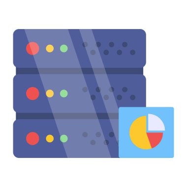 Veri sunucusunun vektör tasarımı