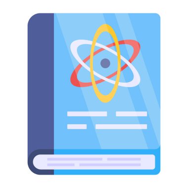 Bilim kitabının düz tasarım ikonu 