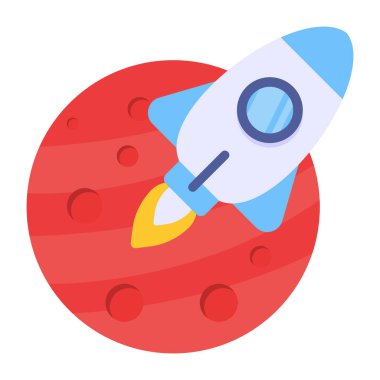 Uzay yolculuğunun yaratıcı tasarım simgesi