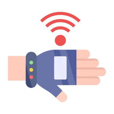 Akıllı elin modern teknoloji simgesi