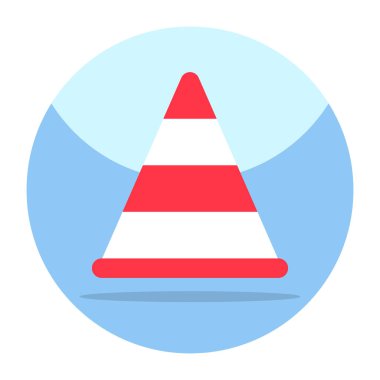 İnşaat konisinin modaya uygun vektör tasarımı