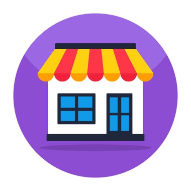 Dükkan kavramını yansıtan bir dış bina. 