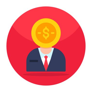 İnsan beyninin içindeki dolar yatırımcı simgesini gösteriyor 