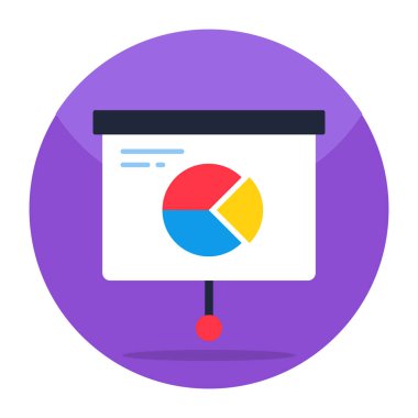 Grafiksel sunum simgesi, düzenlenebilir vektör