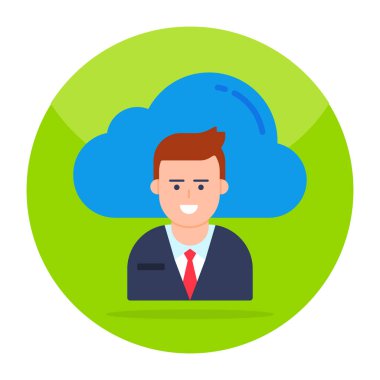 Bulut kullanıcısının premimium indirme simgesi