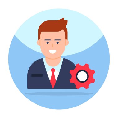 Çalışan yönetiminin eşsiz bir tasarım simgesi