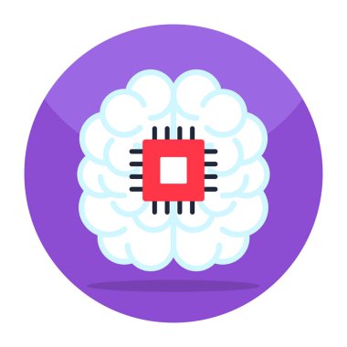 Beyin işlemcisinin premimium indirme simgesi