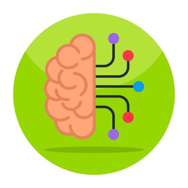 Yapay beynin modern tasarım simgesi