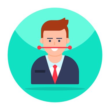 Yüz tanıma için düzenlenebilir bir tasarım simgesi