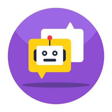 Robot iletişiminin son moda vektör tasarımı
