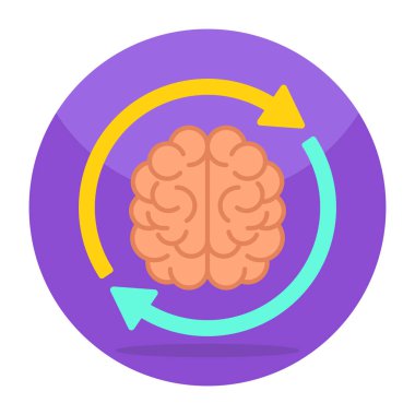 Beyin güncellemesinin modern tasarım simgesi