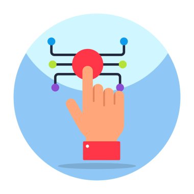 Parmak vuruşunun son moda vektör tasarımı