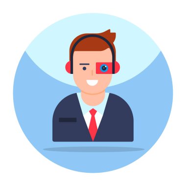 Müşteri hizmetlerinin eşsiz tasarım simgesi