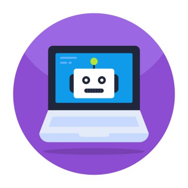 Çevrimiçi robotun simge tasarımı