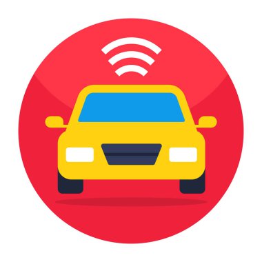 Akıllı arabanın son moda vektör tasarımı