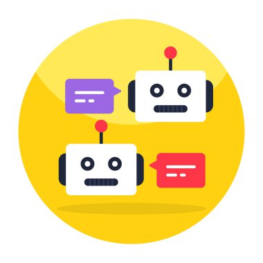 Robotik iletişimin son moda vektör tasarımı