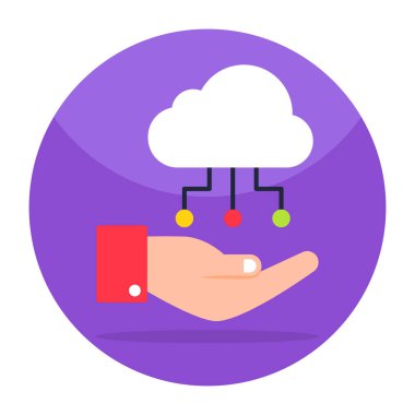 Bulut ağ oluşturma kavramını sembolize eden düğümler