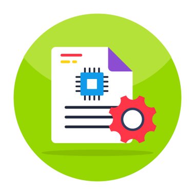 Dosya yönetiminin kavramsal düz tasarım simgesi