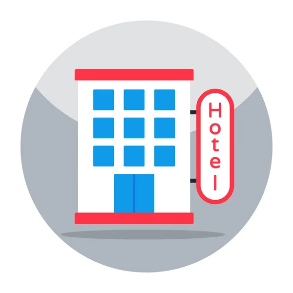 酒店大楼创意设计图标 — 图库矢量图片