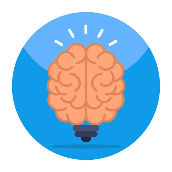 Flat Design Icon Brain —  Vetores de Stock