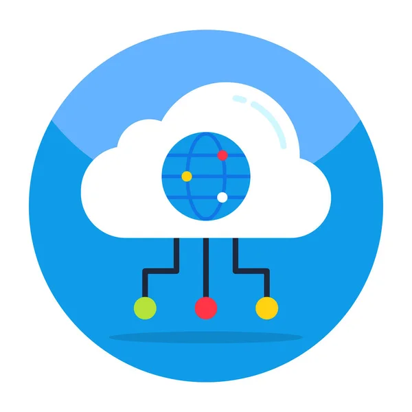 Editable Design Icon Cloud Browser — Vettoriale Stock