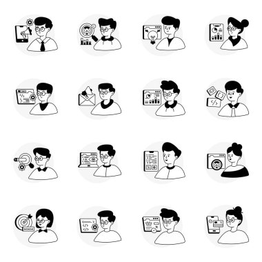 Pack of Programming Glyph Line Icons