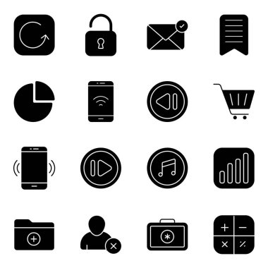 Pack of Security and Commerce Solid Icons