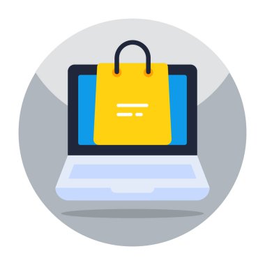 Modern design icon of online shopping